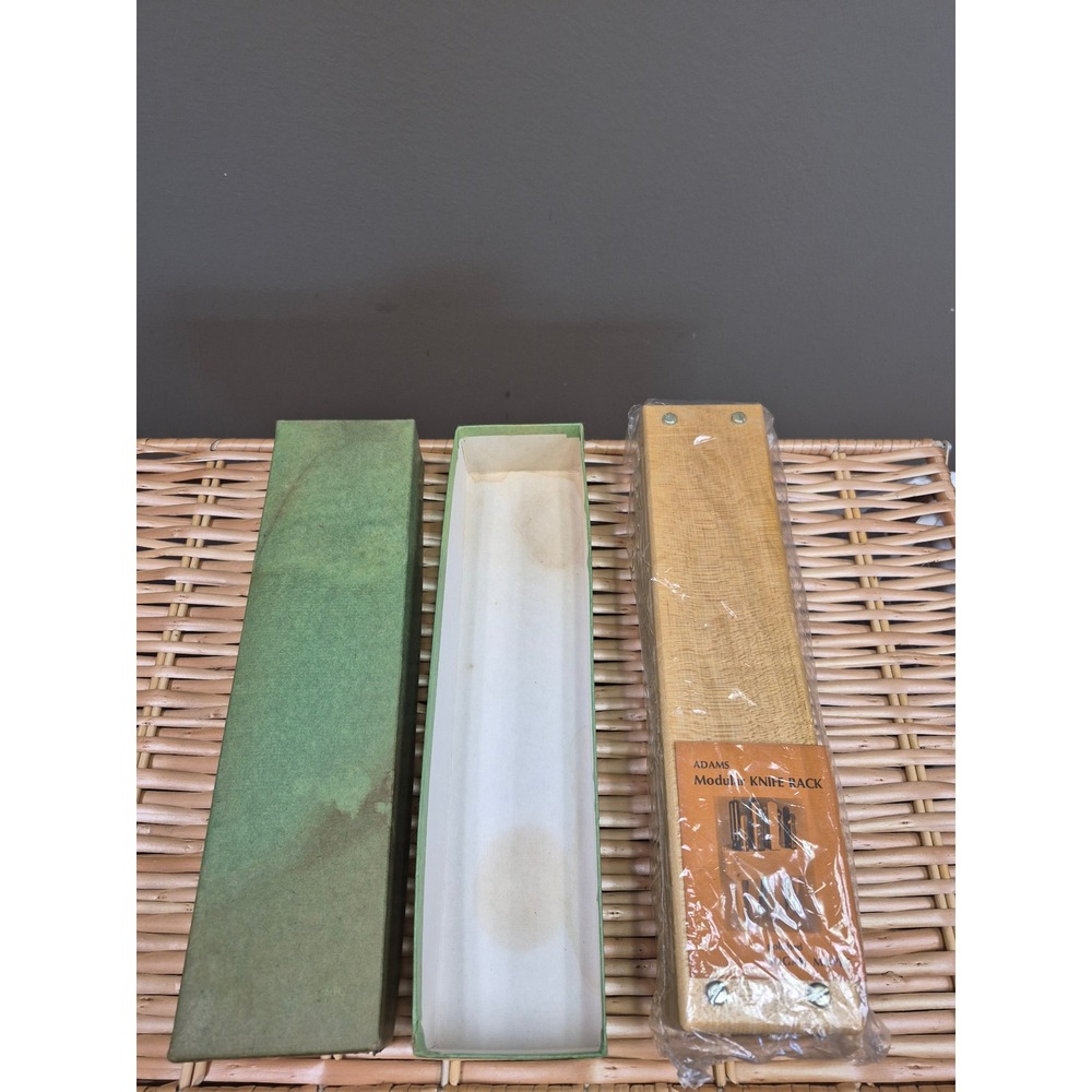 Adams Vintage Modular Knife Rack Sugar Maple Wood NOS Dorset Vermont 12 Inch